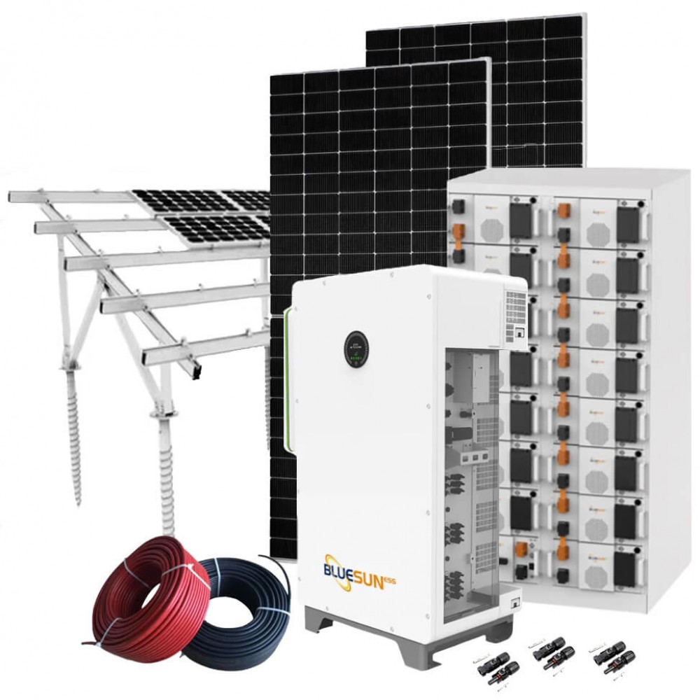 Гібридна сонячна електростанція 100 кВт BSM Bluesun