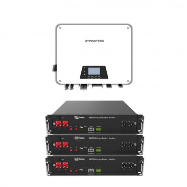 Гібридна станція Hypontech HES-3680,  Dyness B4850, 48V – 2.4 кВт - 3шт.  (3.68kw / 7.2kWh)  