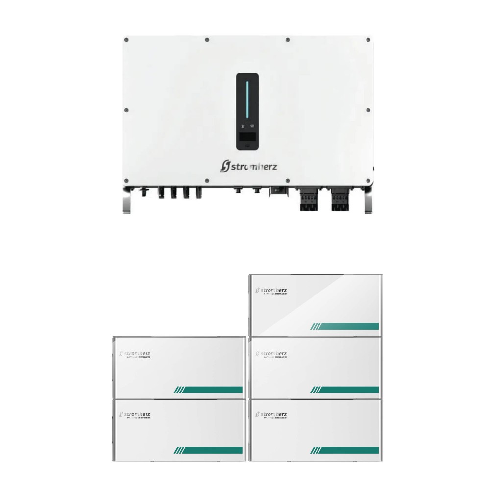 Гібридна сонячна станція Stromherz S-30K-3Р-40А-ESS-UA HOME, BMS SMH-800V-3,84kWh, 15,36 кВт (4 шт.) GEN3 HOME ( 30 кВт / 15,36 кВт·год)