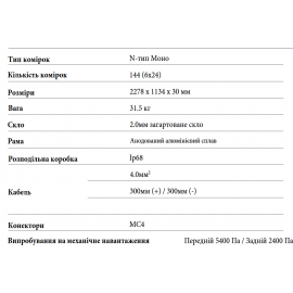 Сонячна панель Luxen 580 Вт LNVU-580ND (bifacial) Двустороння