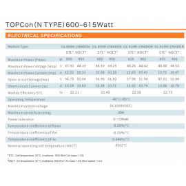 Сонячна панель 610 Вт Ulica UL-610M-156DG
