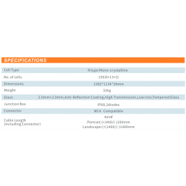 Сонячна панель 610 Вт Ulica UL-610M-156DG