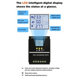  Контролер заряду АКБ 100А 12/24/36/48v Solar Charge Controller