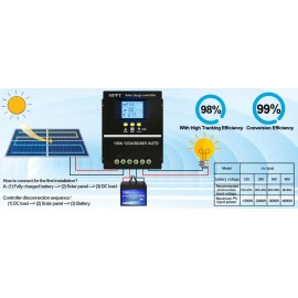  Контролер заряду АКБ 100А 12/24/36/48v Solar Charge Controller