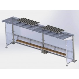 Зупинка громадського транспорту «EcoBus Smart» з сонячними панелями та автономним освітленням