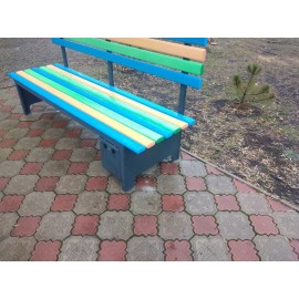 Лавка з сонячними панелями зі спинкою та дахом «Сонячна Эко-СмартБенч» 1800мм