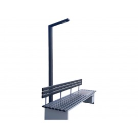 Лавка «EcoCharge Pro» зі спинкою та сонячною панеллю